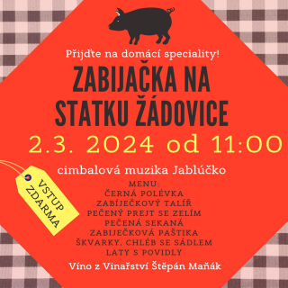 Zabijačkové dobroty a ochutnávka vín na statku